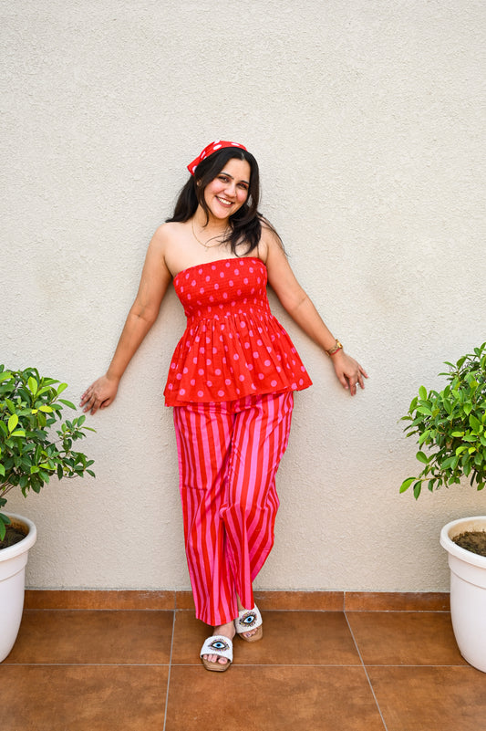Red Polka Dot Co-ord Set