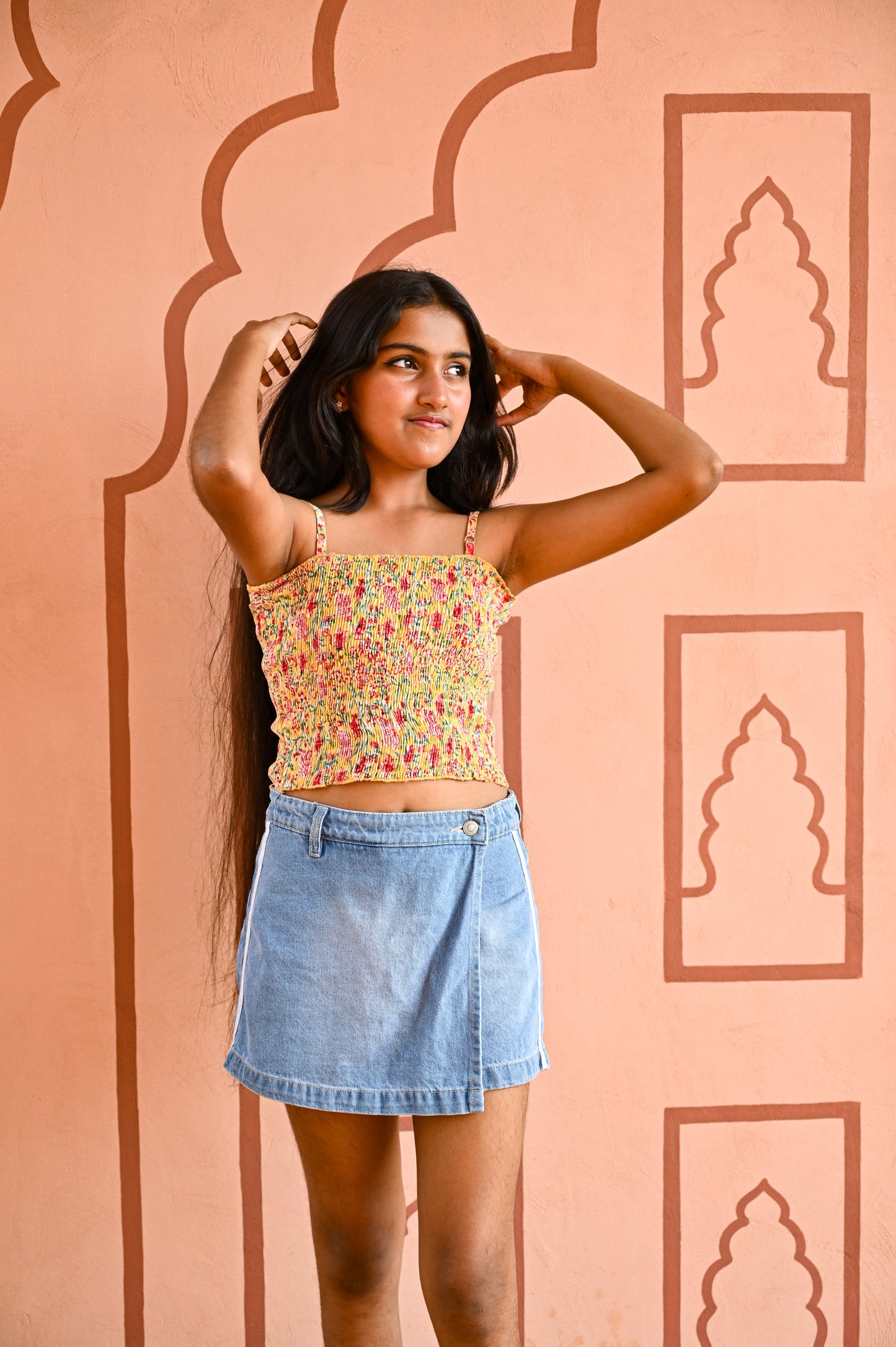 Multicolor Floral Smocked Cami Top