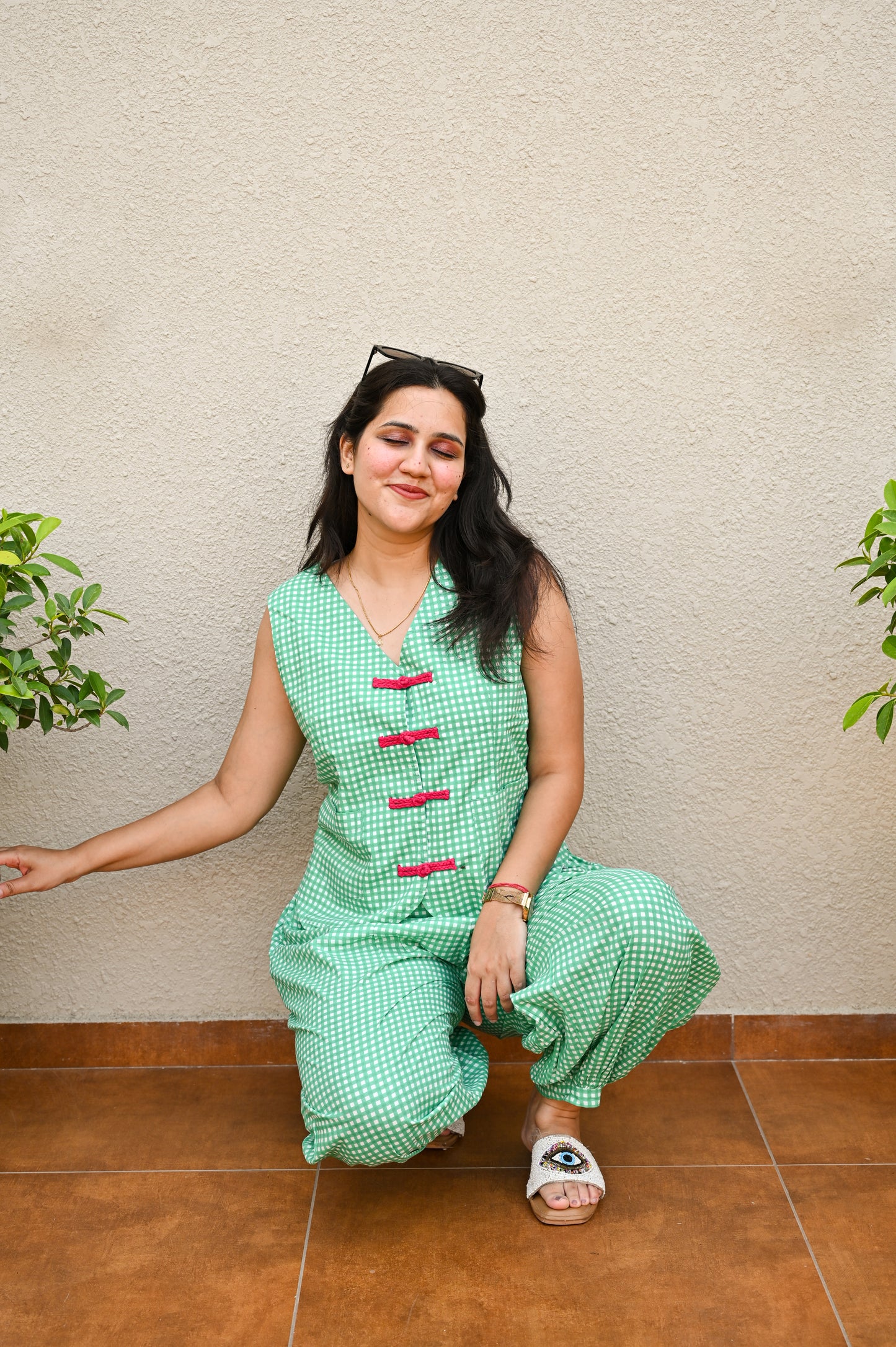 Mint Gingham Chic Co-Ord Set