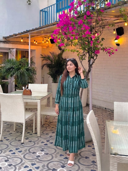 Serene Stripe Statement Dress