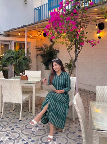 Serene Stripe Statement Dress