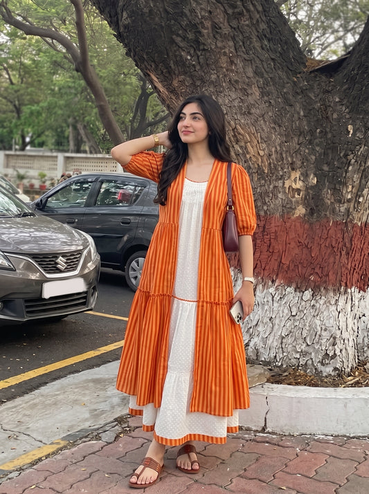 Sunkissed Ivory Layered Dress