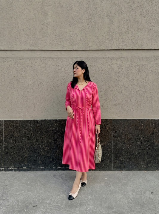 Raspberry Sorbet Midi Dress
