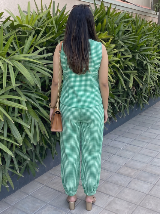 Mint Gingham Chic Co-Ord Set