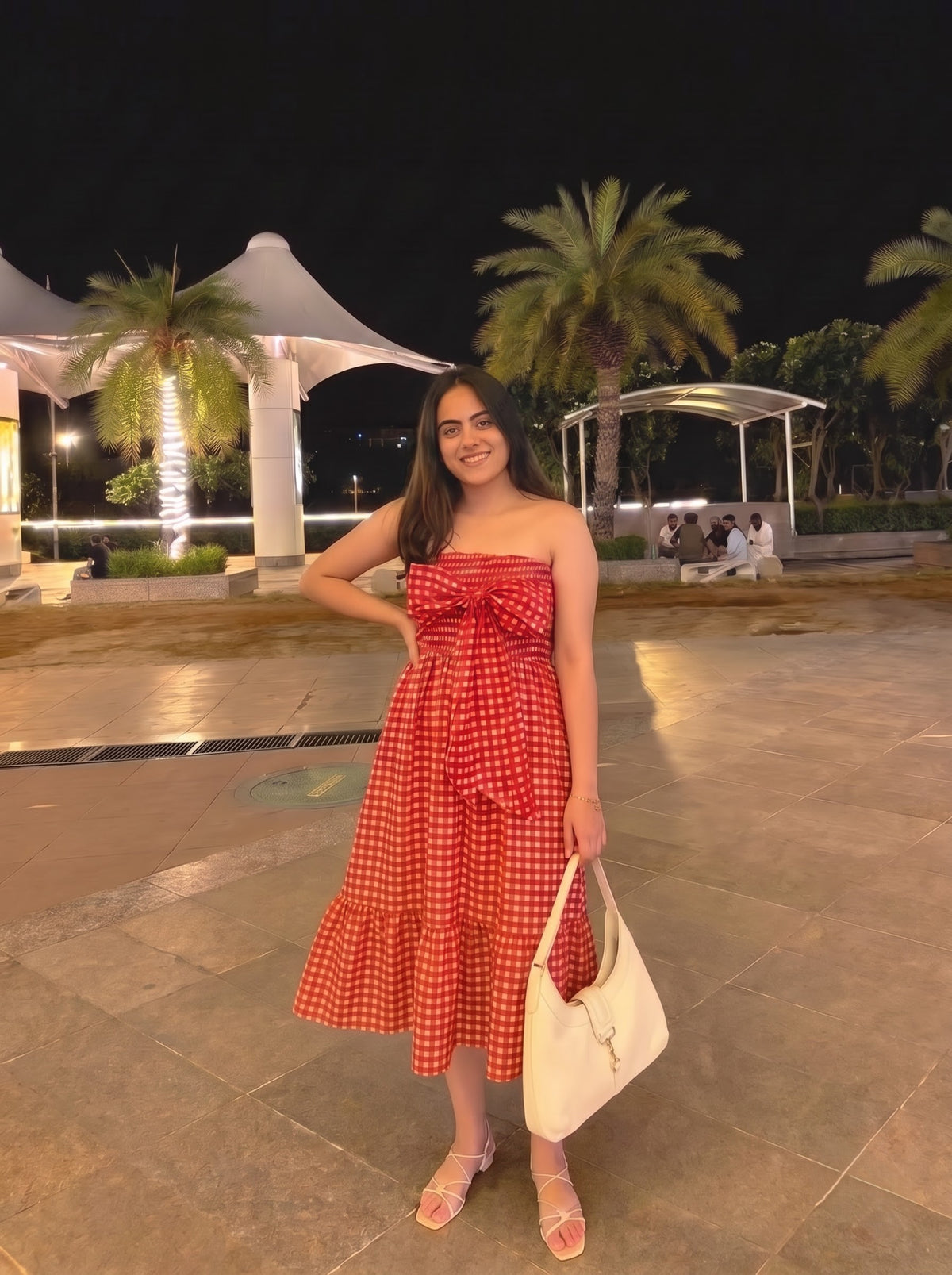 Cherry Gingham Bow Dress