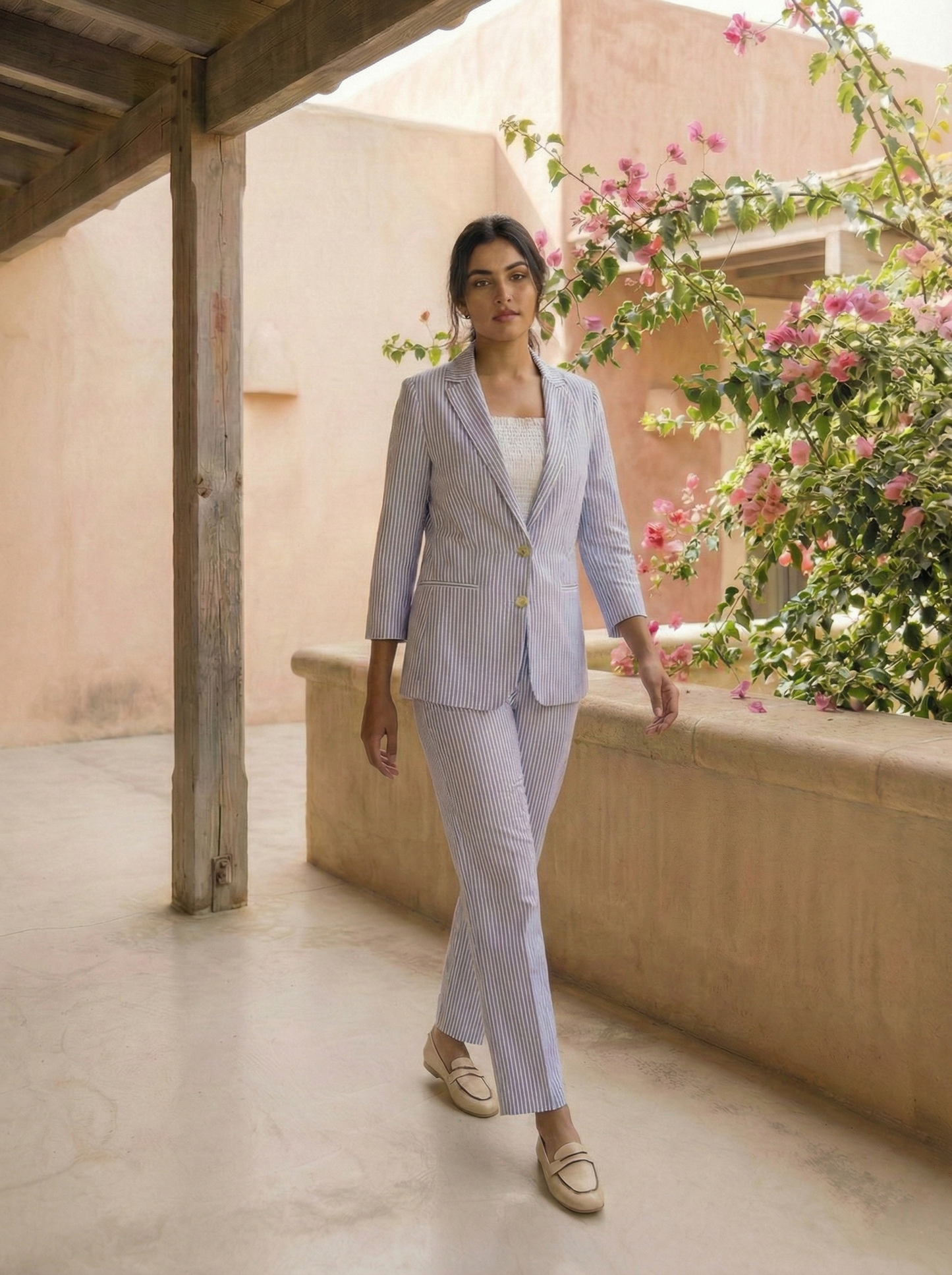 Skyline Stripe Elegance Three Piece Set