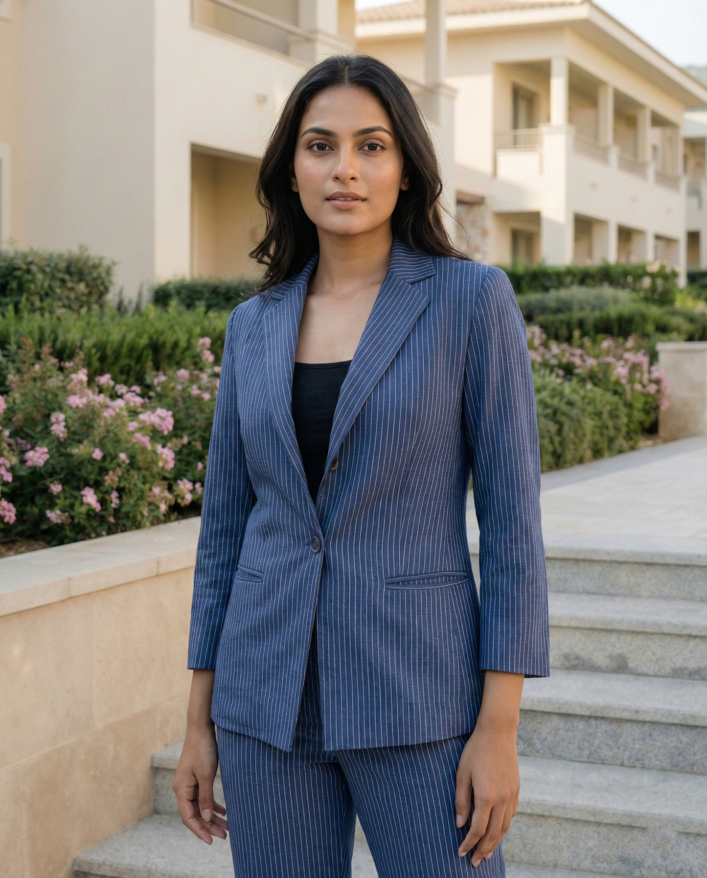 Midnight Pinstripe Power Three Piece Set