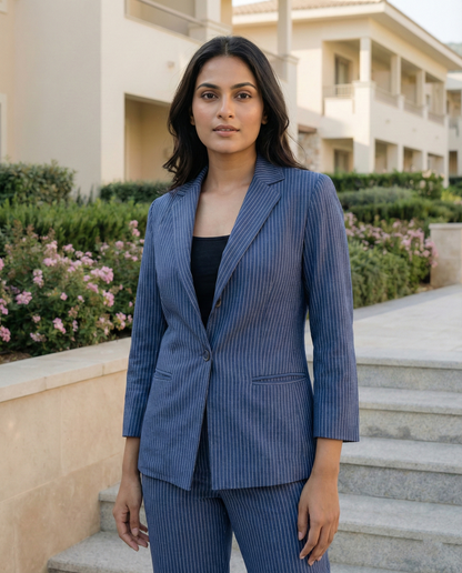 Midnight Pinstripe Power Three Piece Set