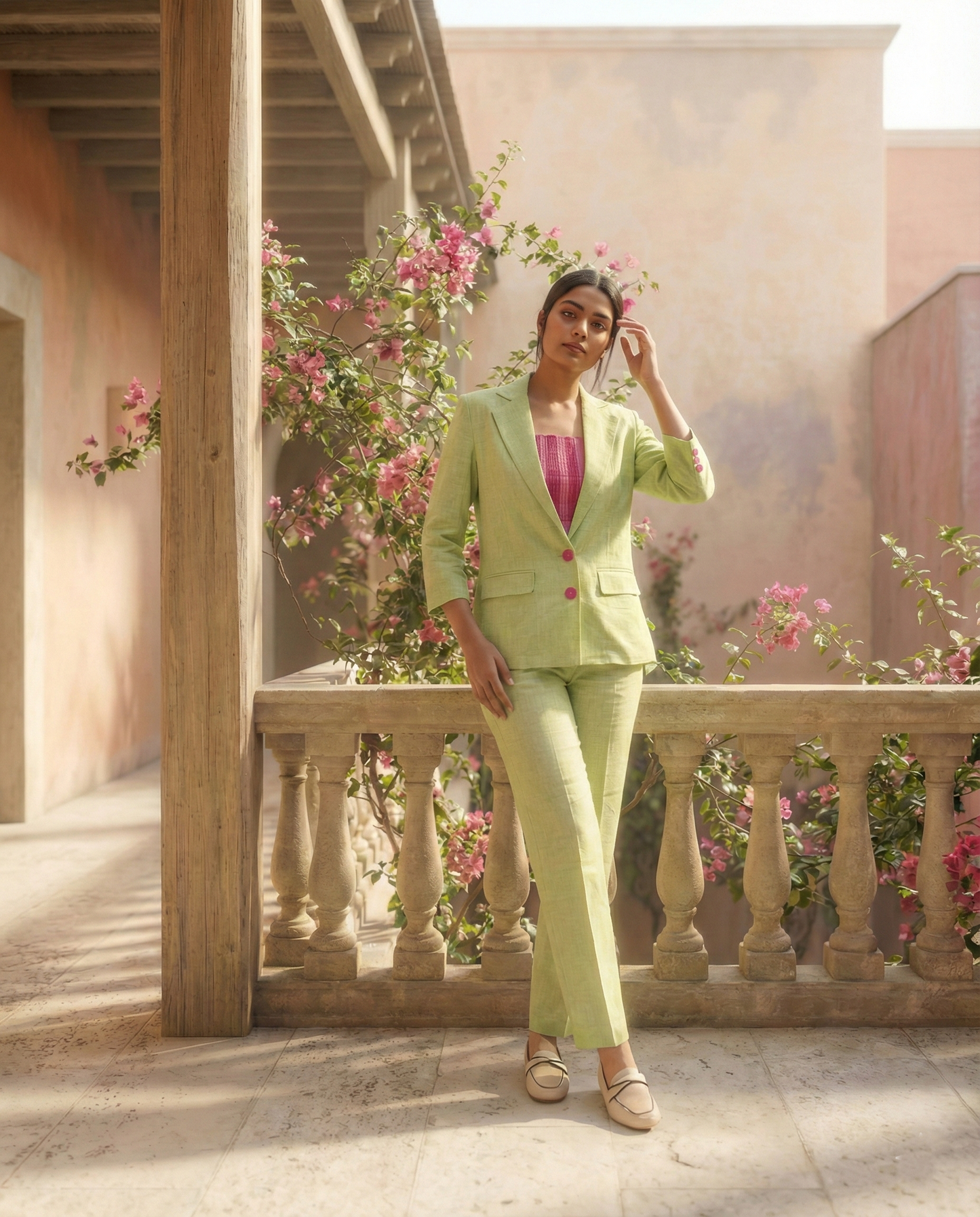 Verdant Vogue Three Piece Set