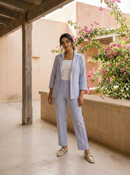 Skyline Stripe Elegance Three Piece Set