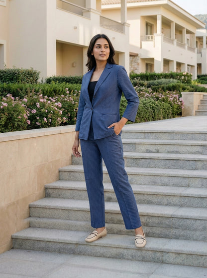 Midnight Pinstripe Power Three Piece Set