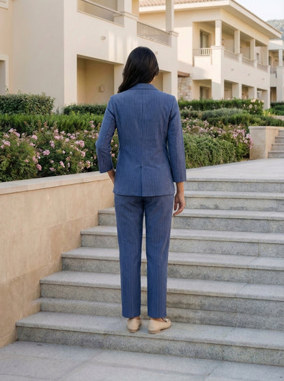 Midnight Pinstripe Power Three Piece Set