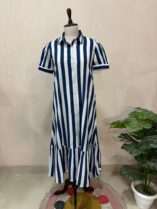 Blue White Stripe Dress