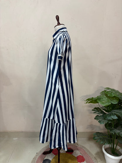 Blue White Stripe Dress