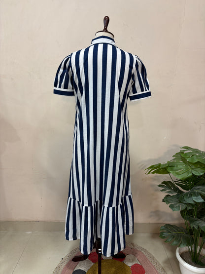 Blue White Stripe Dress