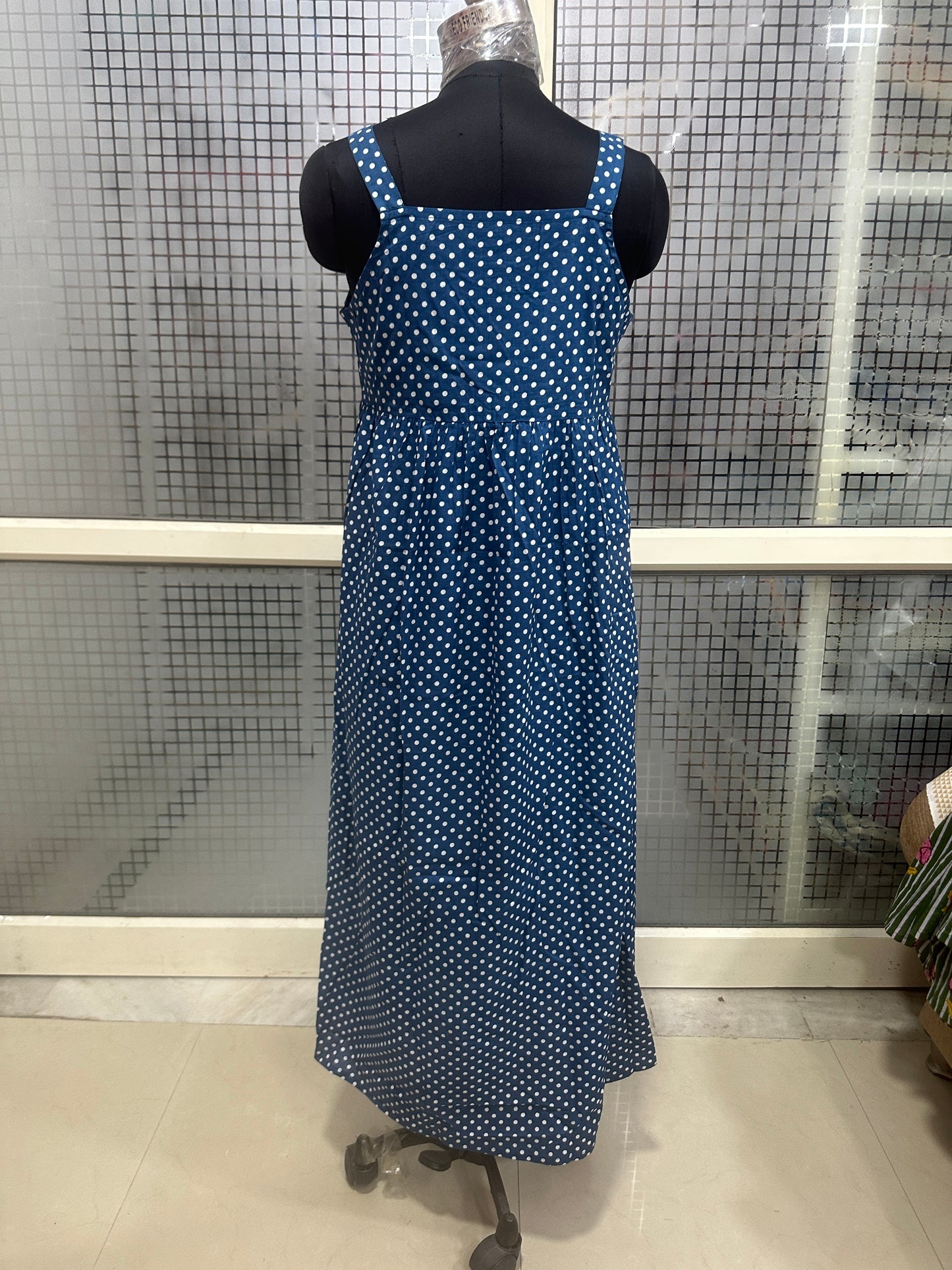 Polka Breeze Button-Down Dress
