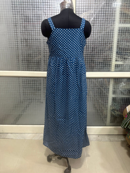 Polka Breeze Button-Down Dress