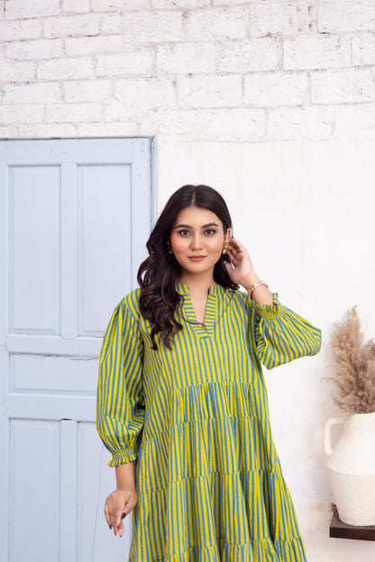 Striped Tiered Dress