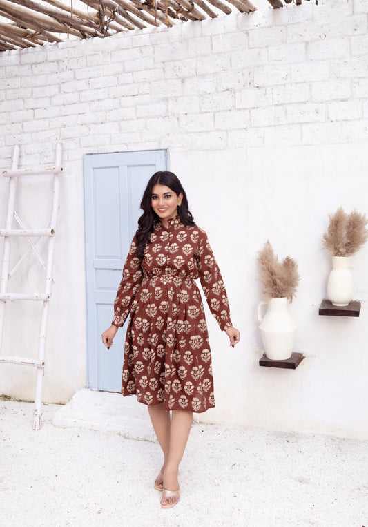 Boho Floral Midi Dress