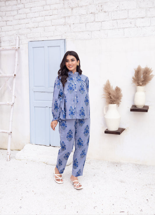 Blue Blossom Lounge Set