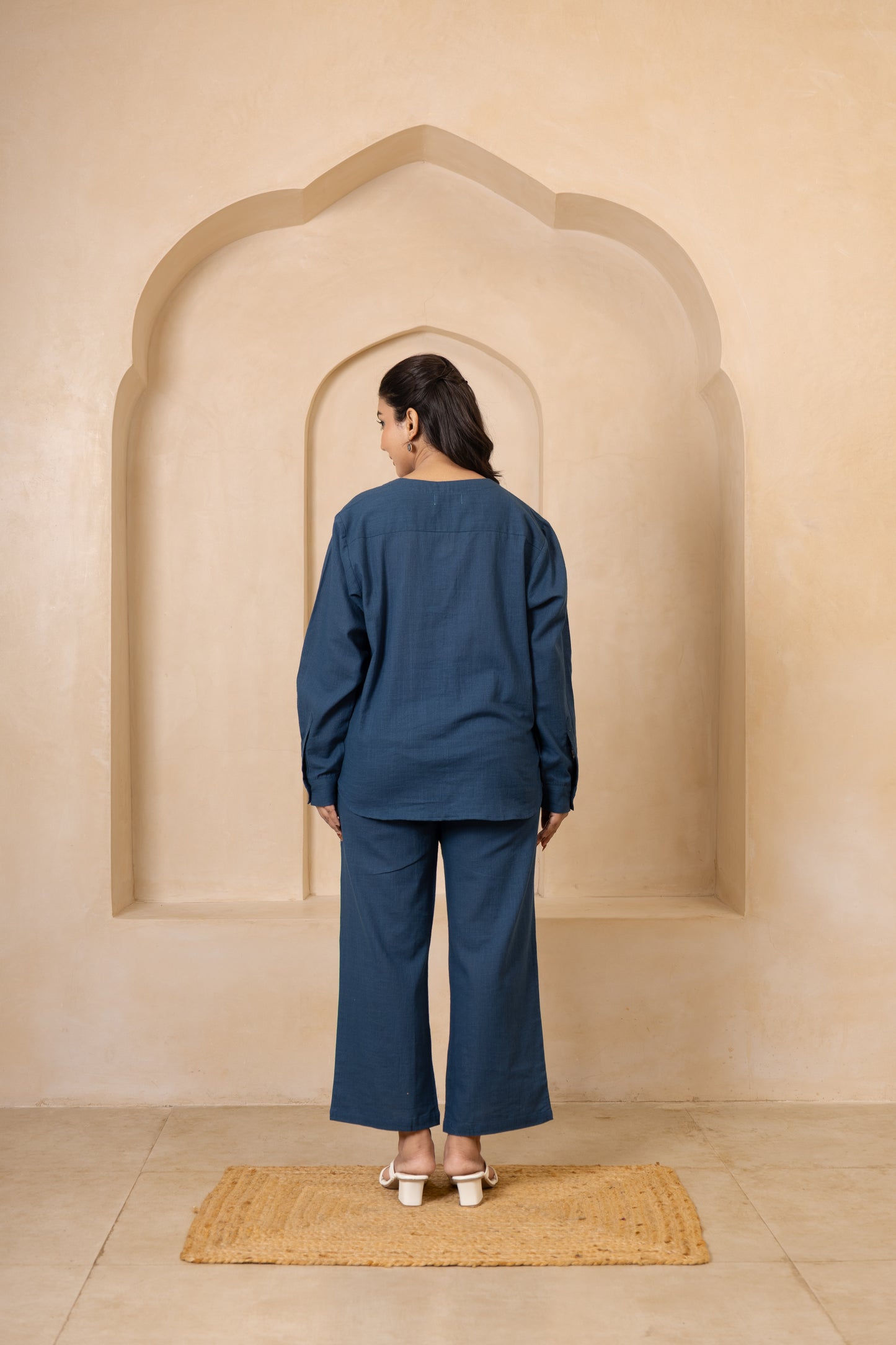 Navy Blue Relaxed Fit Co-Ord Set