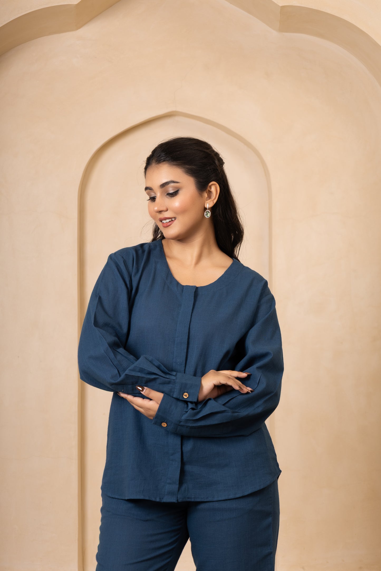 Navy Blue Relaxed Fit Co-Ord Set