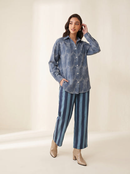 Midnight Blue Cotton Co-ord Set