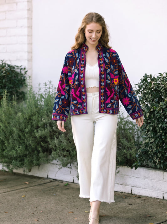 Heritage Bloom Embroidered Jacket