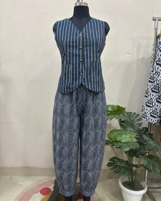 Indigo Heritage Balloon Pant Set