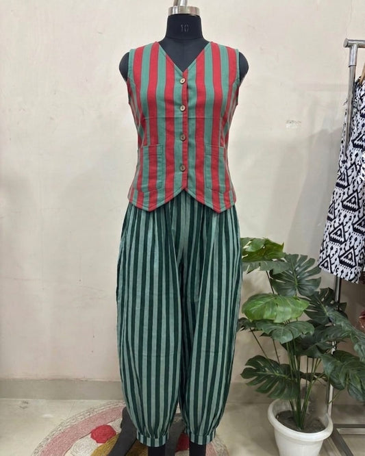 Stripe Symphony Balloon Pant Set