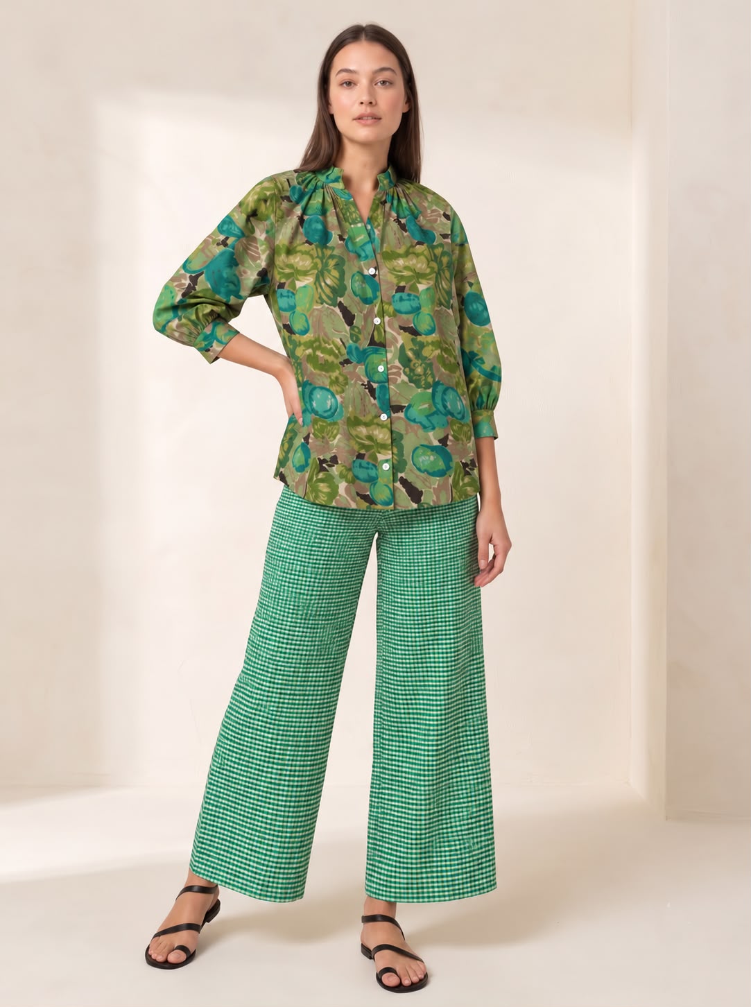 Emerald Tropic Cotton Co-ord Set