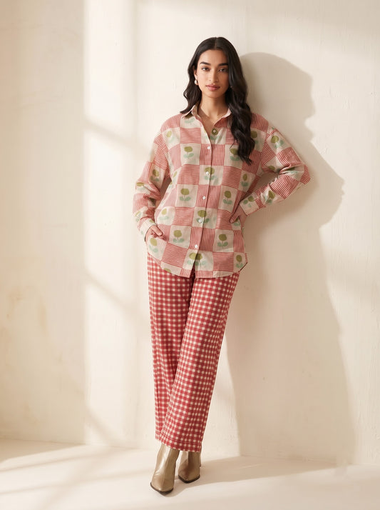 Cherry Bloom Cotton Co-ord Set