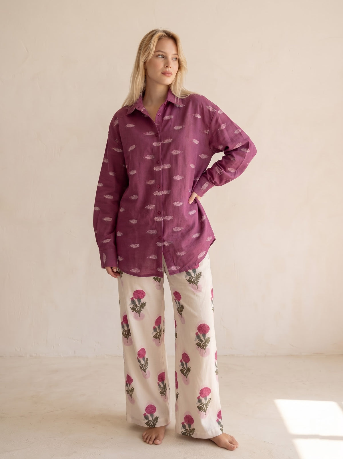 Berry Bloom Cotton Co-ord Set