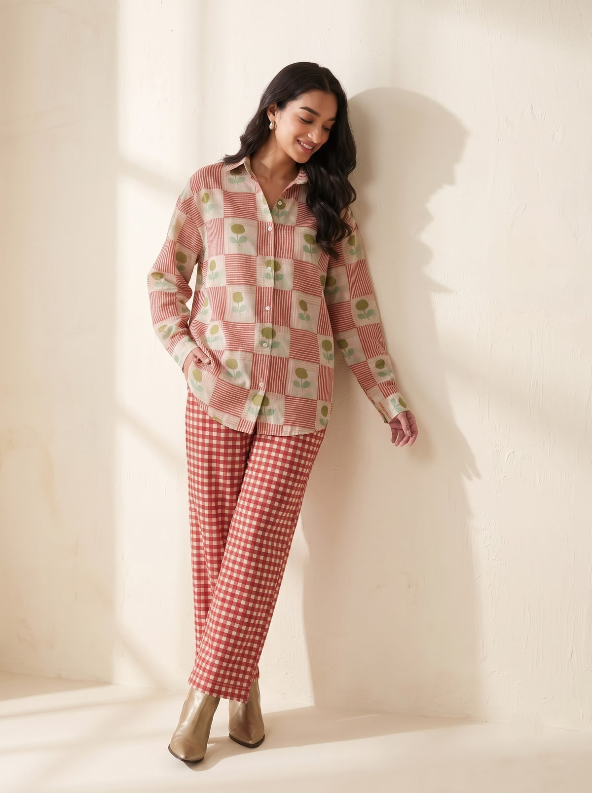 Cherry Bloom Cotton Co-ord Set