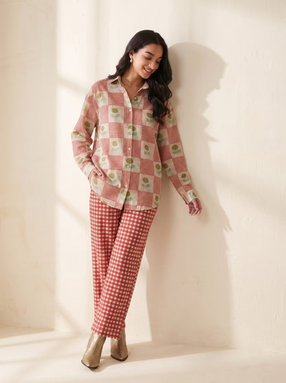 Cherry Bloom Cotton Co-ord Set