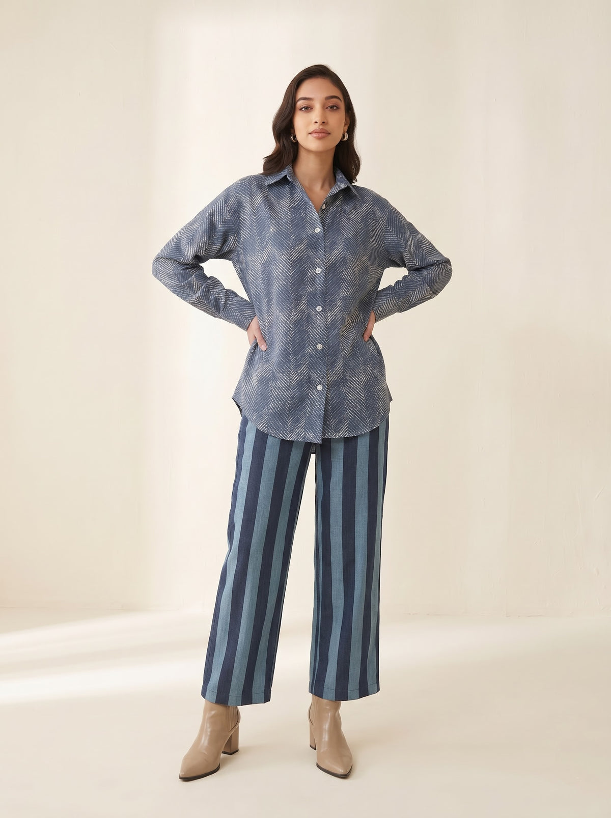 Midnight Blue Cotton Co-ord Set
