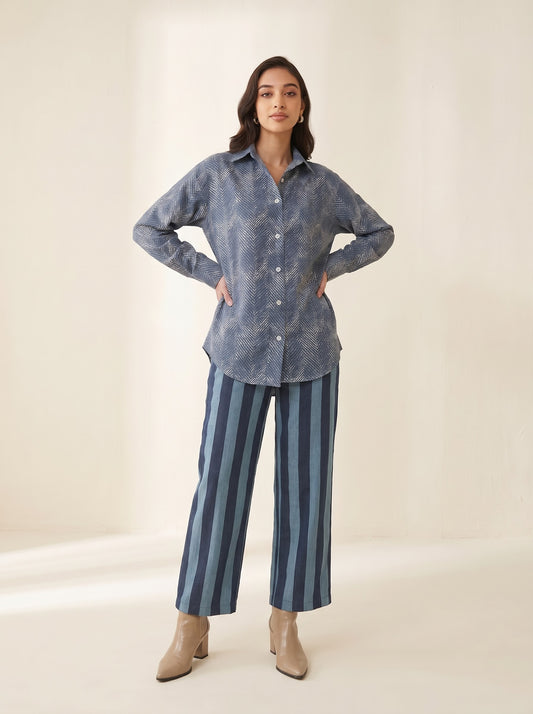 Midnight Blue Cotton Co-ord Set