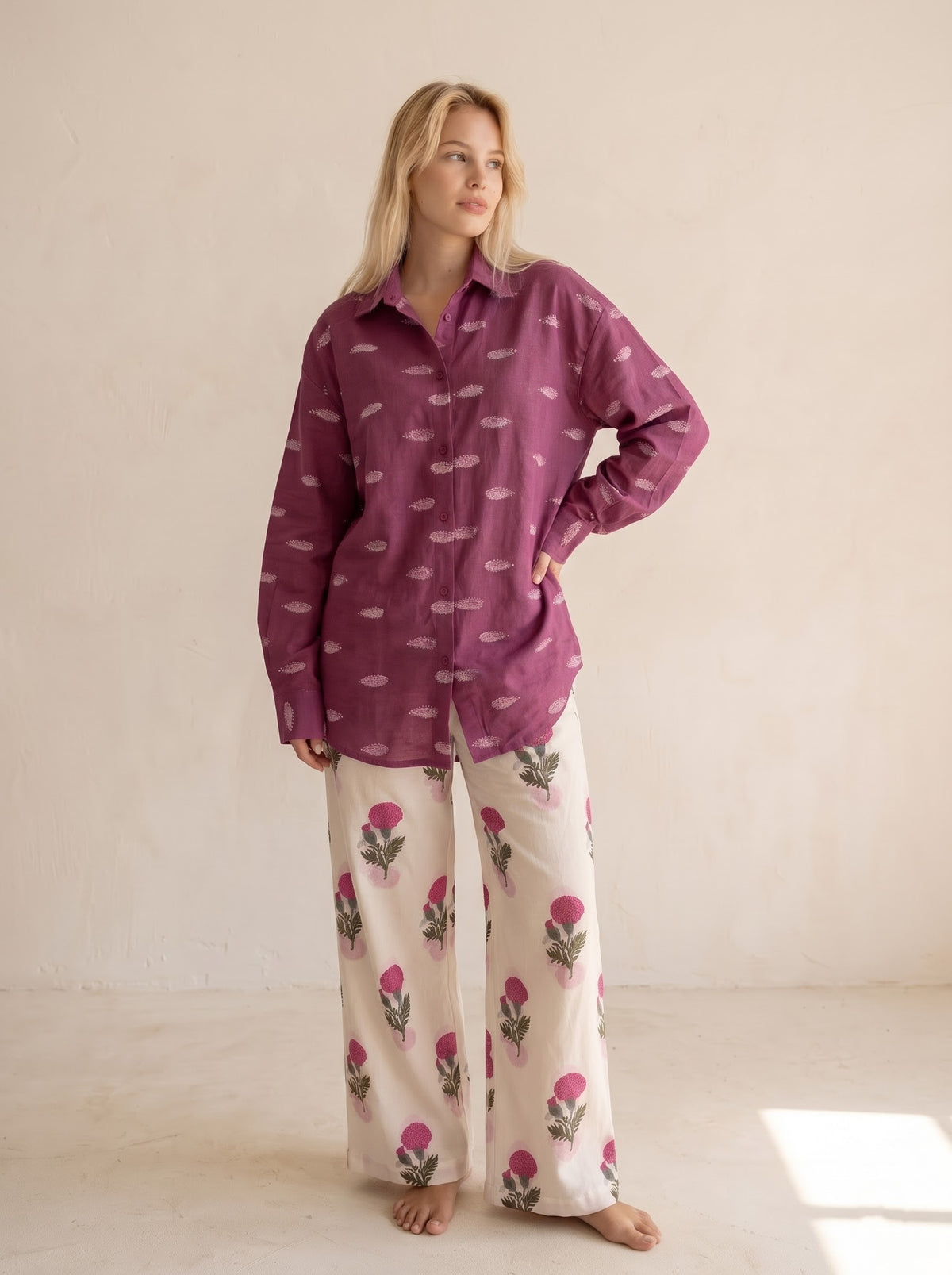 Berry Bloom Cotton Co-ord Set